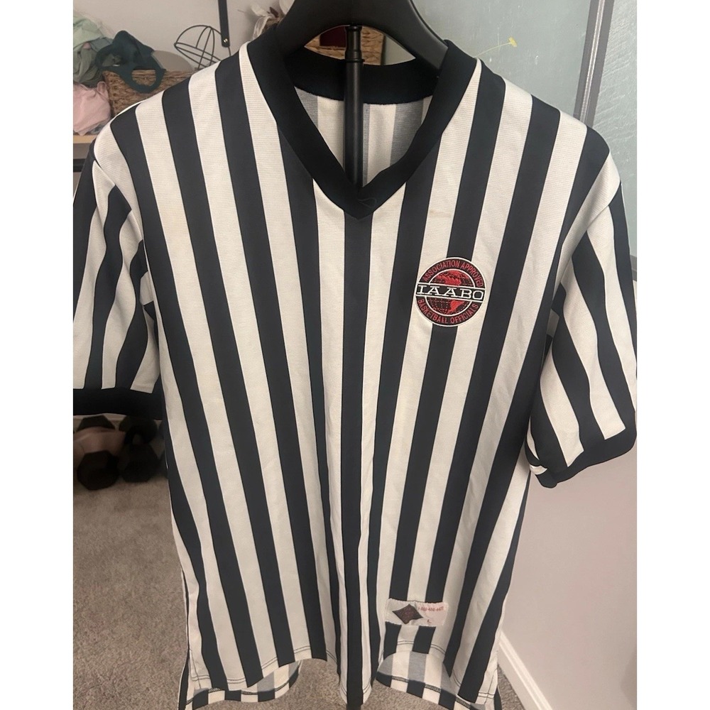 IAABO Men's Basketball Official Referee Shirt XL | Cliff Keen | Sewn Patches USA